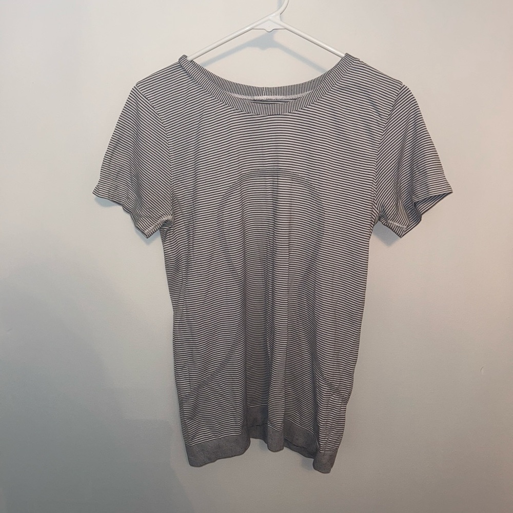Striped Lululemon workout shirt